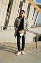 WAJKBD200M - XI MĂNG_1 Ảnh của Áo jacket 3 lớp dáng dài